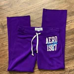 🖤AEROPOSTALE PURPLE FLARE SWEATPANTS SIZE S🖤